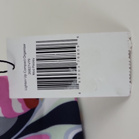 NWT  *Flaw* Vera Bradley Lighten Up Compact organizer Mod Paisley - Picture 3 of 10